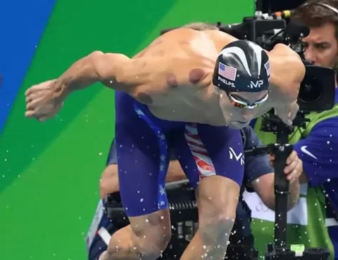 michael phelps with cupping marks